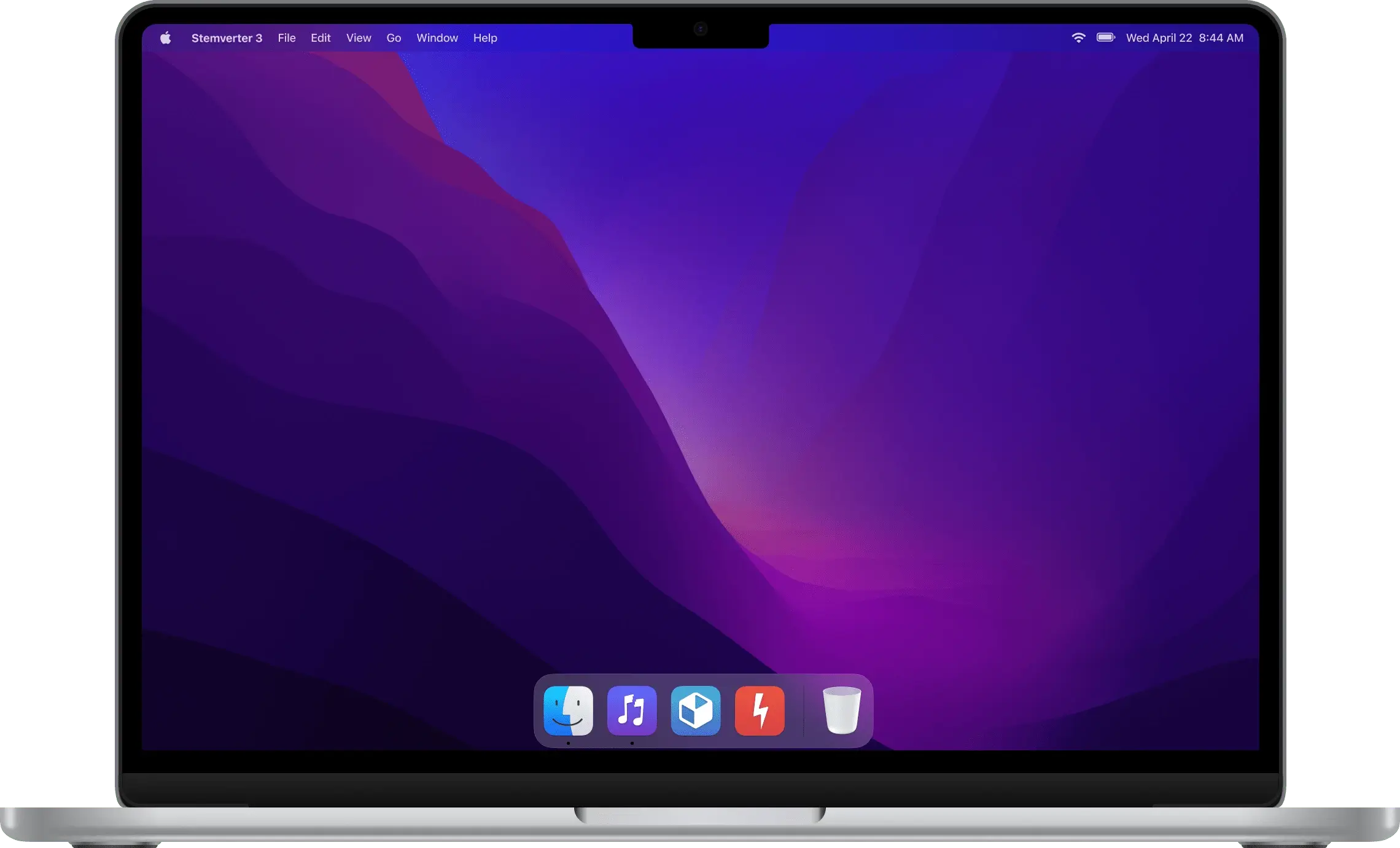 Stemverter 3 on MacBook Air